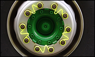 double link wheel nut indicator